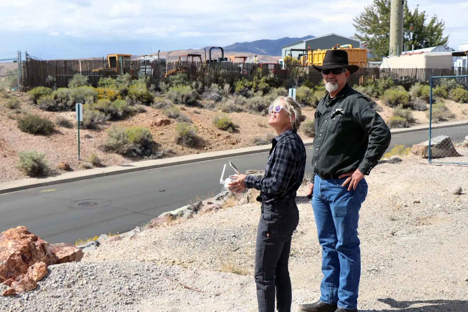Eastern Sierra Engineering field team operating a UAV controller